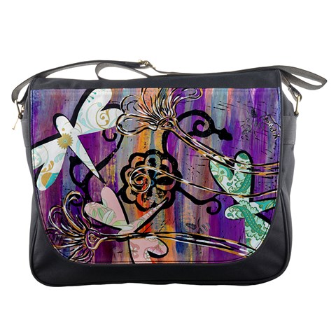 Dragonflies 3 Messenger Bag from ArtsNow.com Front