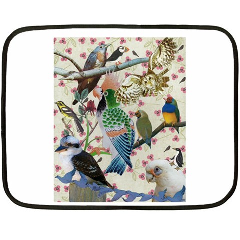 Pretty Birdies Medium Mini Fleece Blanket(Two Sides) from ArtsNow.com 35 x27  Blanket Back