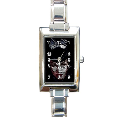 Notorious Bette Rectangular Italian Charm Watch from ArtsNow.com Front