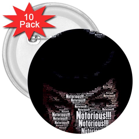 Notorious Bette 3  Button (10 pack) from ArtsNow.com Front