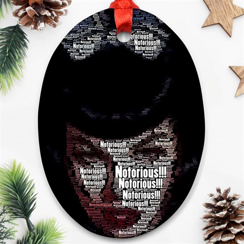 Notorious Bette Oval Ornament (Two Sides) from ArtsNow.com Front