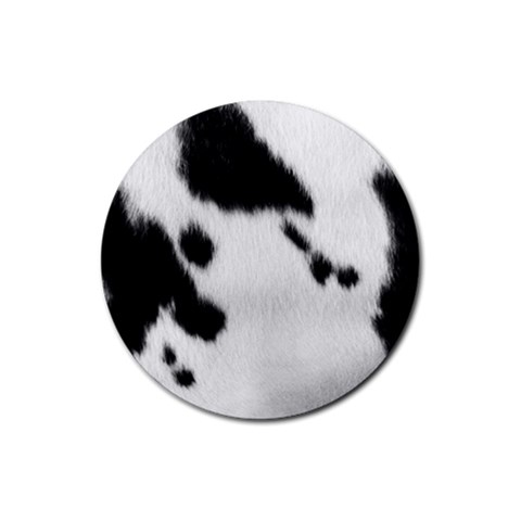 Cow Print	 Rubber Coaster (Round) from ArtsNow.com Front