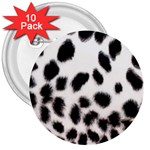 Snow Leopard	 3  Button (10 pack)