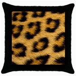 Leopard Print	 Throw Pillow Case (Black)