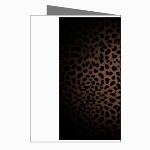 Leopard Print Dark	 Greeting Card from ArtsNow.com Right