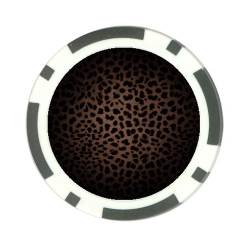 Leopard Print Dark	 Poker Chip Card Guard from ArtsNow.com Back