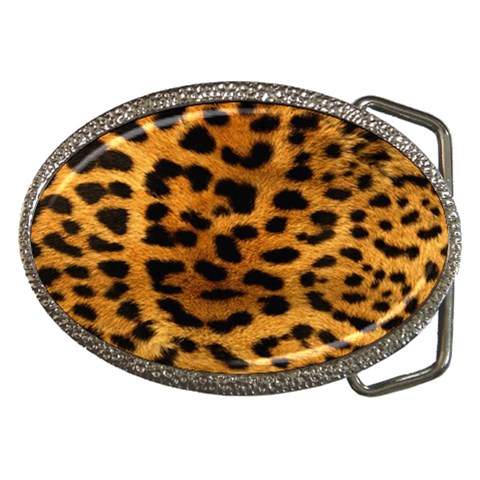 Jaguar Print	 Belt Buckle from ArtsNow.com Front