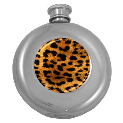 Jaguar Print	 Hip Flask (5 oz) from ArtsNow.com Front