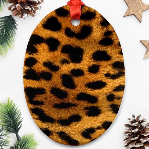 Jaguar Print	 Oval Ornament (Two Sides) from ArtsNow.com Back