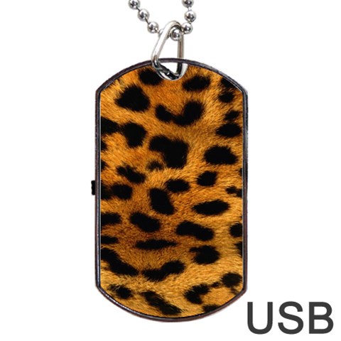 Jaguar Print	Dog Tag USB Flash (One Side) from ArtsNow.com Front