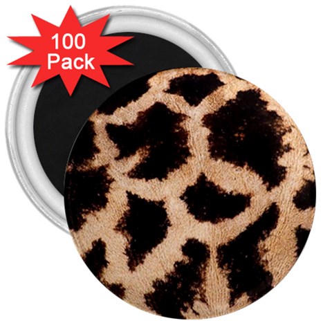 Giraffe Print Dark	 3  Magnet (100 pack) from ArtsNow.com Front