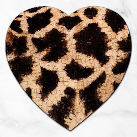 Giraffe Print Dark	 Jigsaw Puzzle (Heart) from ArtsNow.com Front