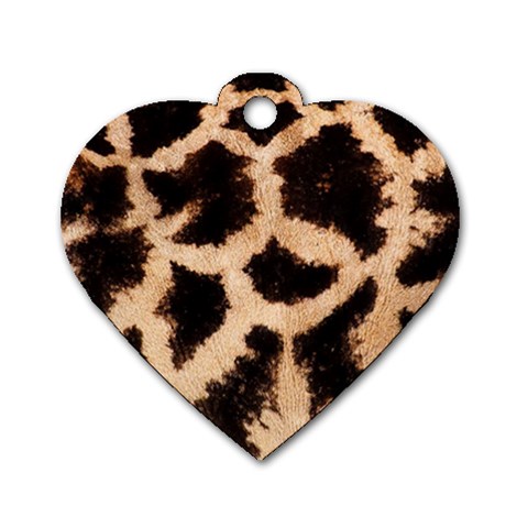 Giraffe Print Dark	 Dog Tag Heart (One Side) from ArtsNow.com Front