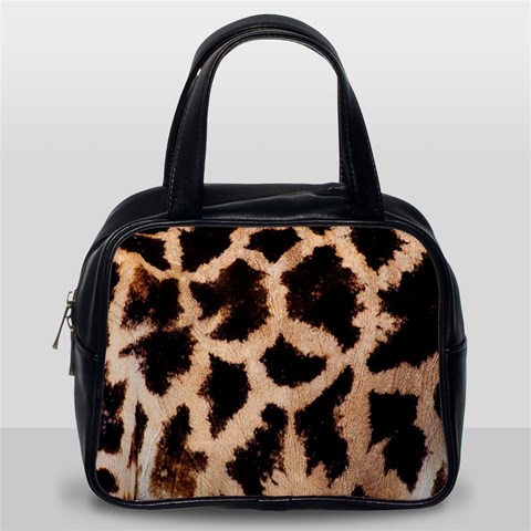 Giraffe Print Dark	 Classic Handbag (Two Sides) from ArtsNow.com Back