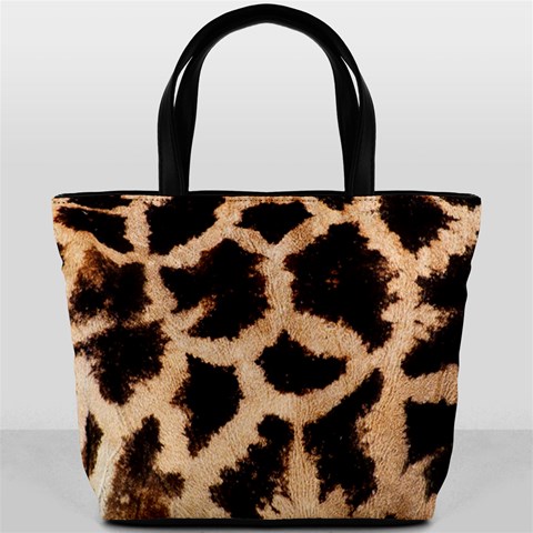 Giraffe Print Dark	 Bucket Bag from ArtsNow.com Back