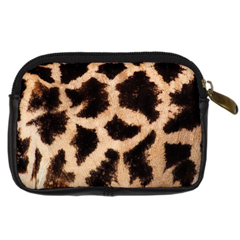 Giraffe Print Dark	 Digital Camera Leather Case from ArtsNow.com Back