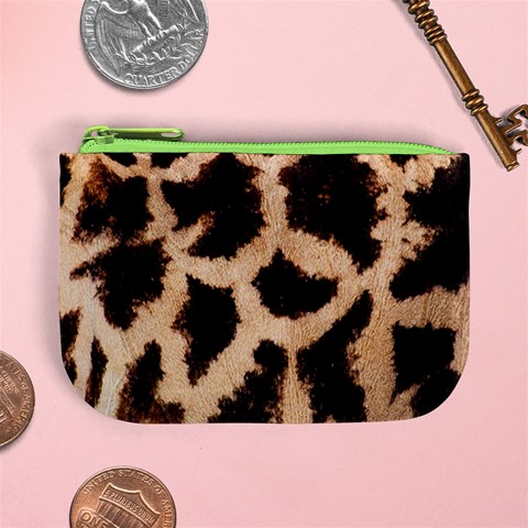 Giraffe Print Dark	 Mini Coin Purse from ArtsNow.com Front