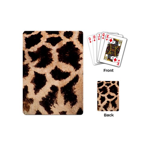 Giraffe Print Dark	 Playing Cards (Mini) from ArtsNow.com Back