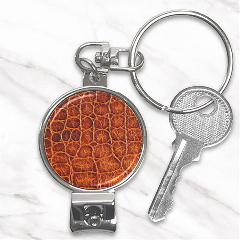 Crocodile Print	 Nail Clippers Key Chain from ArtsNow.com Front