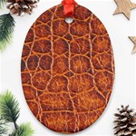 Crocodile Print	 Oval Ornament (Two Sides)