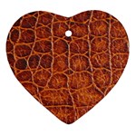 Crocodile Print	 Heart Ornament (Two Sides)