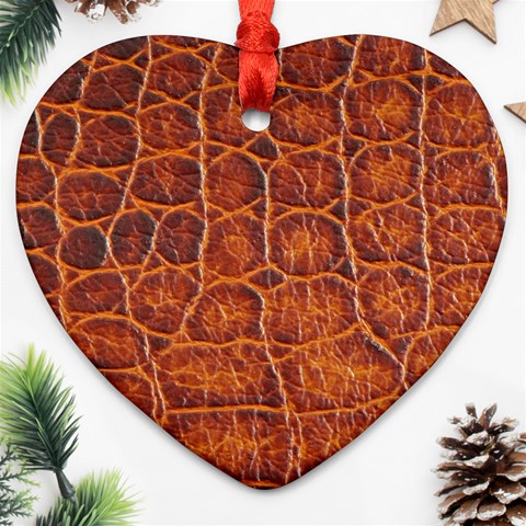 Crocodile Print	 Heart Ornament (Two Sides) from ArtsNow.com Back