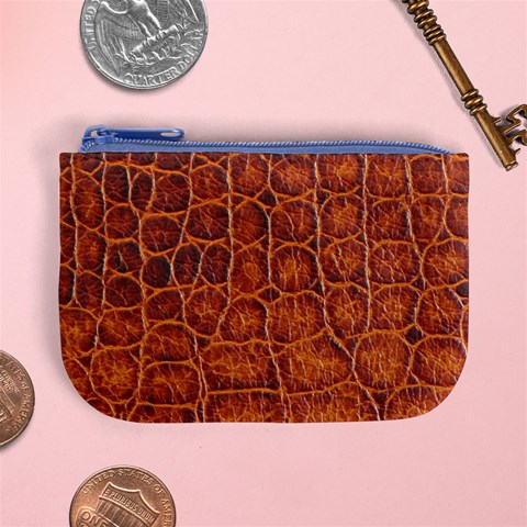 Crocodile Print	 Mini Coin Purse from ArtsNow.com Front