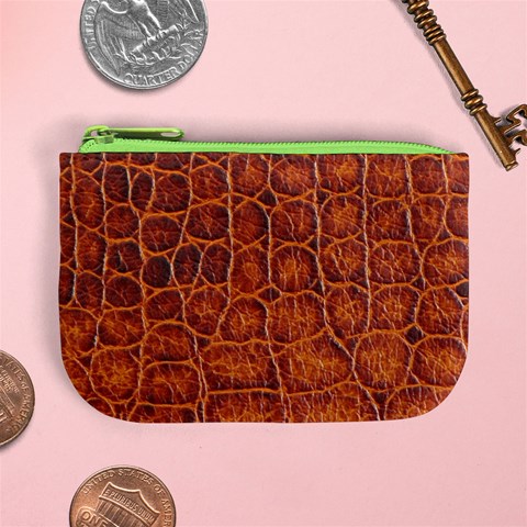 Crocodile Print	 Mini Coin Purse from ArtsNow.com Front