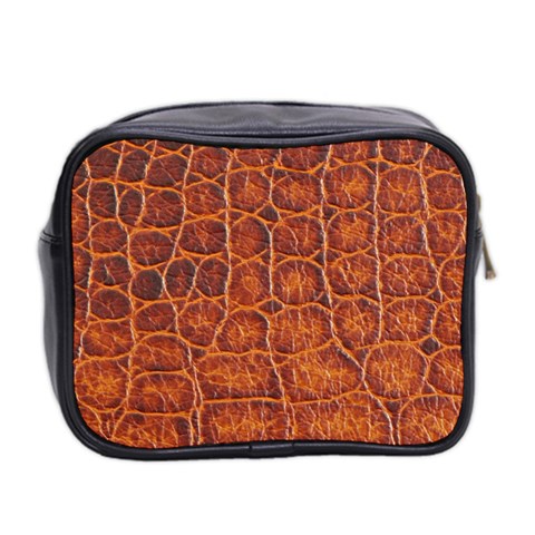 Crocodile Print	 Mini Toiletries Bag (Two Sides) from ArtsNow.com Back