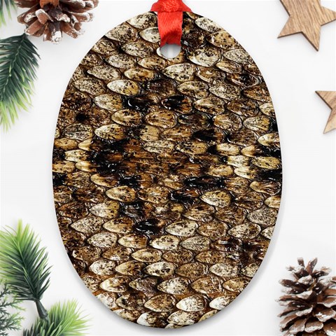 Snake Print	 Oval Ornament (Two Sides) from ArtsNow.com Back