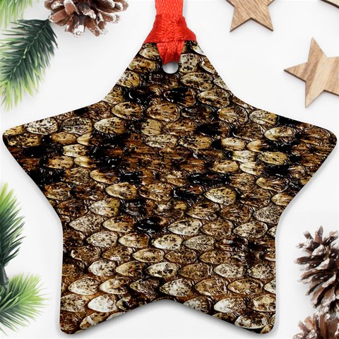 Snake Print	 Star Ornament (Two Sides) from ArtsNow.com Back