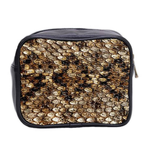 Snake Print	 Mini Toiletries Bag (Two Sides) from ArtsNow.com Back