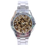 Snake Print	 Stainless Steel Analogue Men’s Watch