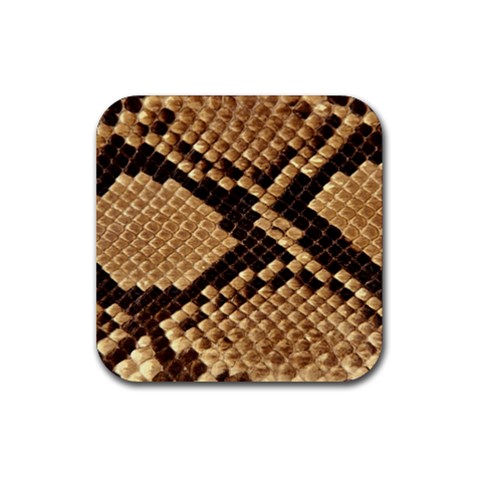 Snake Print Big	 Rubber Coaster (Square) from ArtsNow.com Front