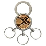 Snake Print Big	 3-Ring Key Chain