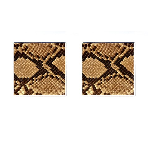 Snake Print Big	 Cufflinks (Square) from ArtsNow.com Front(Pair)