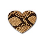 Snake Print Big	 Heart Coaster (4 pack)