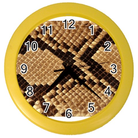 Snake Print Big	 Color Wall Clock from ArtsNow.com Front