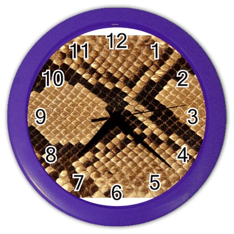 Snake Print Big	 Color Wall Clock from ArtsNow.com Front