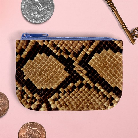 Snake Print Big	 Mini Coin Purse from ArtsNow.com Front