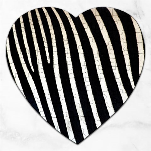 Zebra Print	 Jigsaw Puzzle (Heart) from ArtsNow.com Front