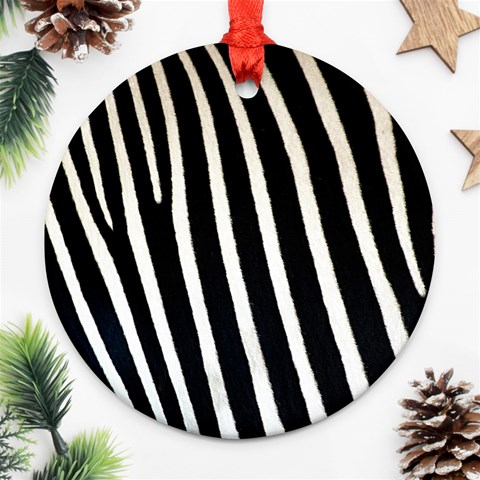 Zebra Print	 Round Ornament (Two Sides) from ArtsNow.com Back