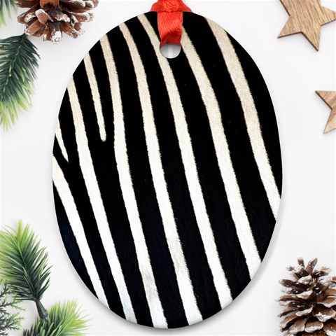 Zebra Print	 Oval Ornament (Two Sides) from ArtsNow.com Back