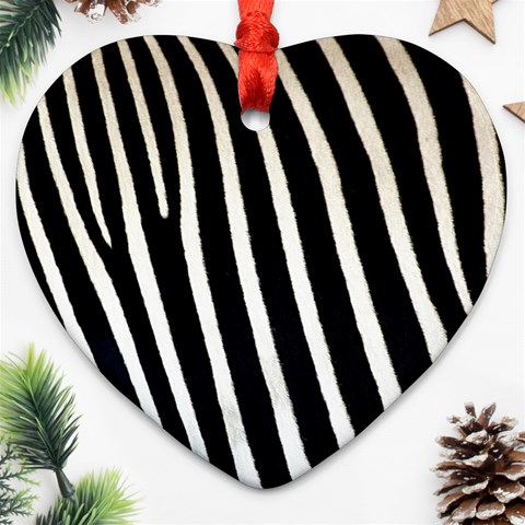 Zebra Print	 Heart Ornament (Two Sides) from ArtsNow.com Back