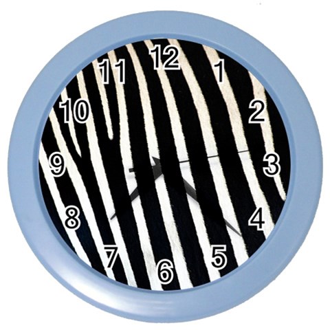 Zebra Print	 Color Wall Clock from ArtsNow.com Front