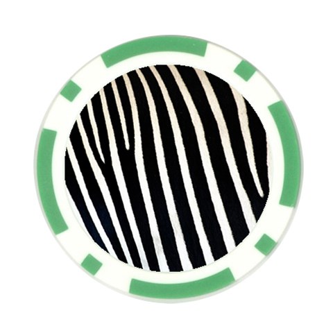 Zebra Print	 Poker Chip Card Guard from ArtsNow.com Front