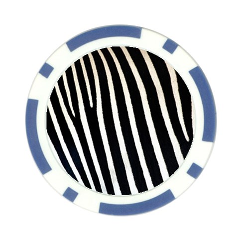 Zebra Print	 Poker Chip Card Guard from ArtsNow.com Front