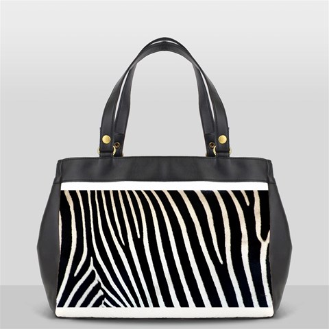 Zebra Print	 Oversize Office Handbag (Two Sides) from ArtsNow.com Back