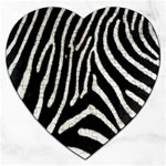 Zebra Print Big	 Jigsaw Puzzle (Heart)