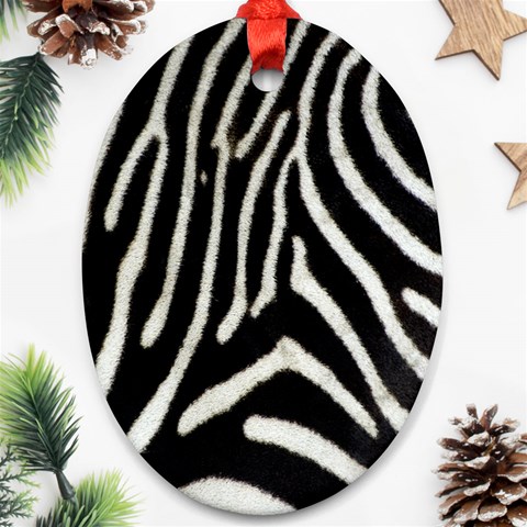 Zebra Print Big	 Oval Ornament (Two Sides) from ArtsNow.com Back